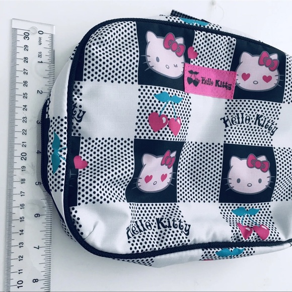 Hello Kitty Travel Organizing Pouch 3 Sections Drawstring, Net & Zipper Sanrio - Picture 8 of 12